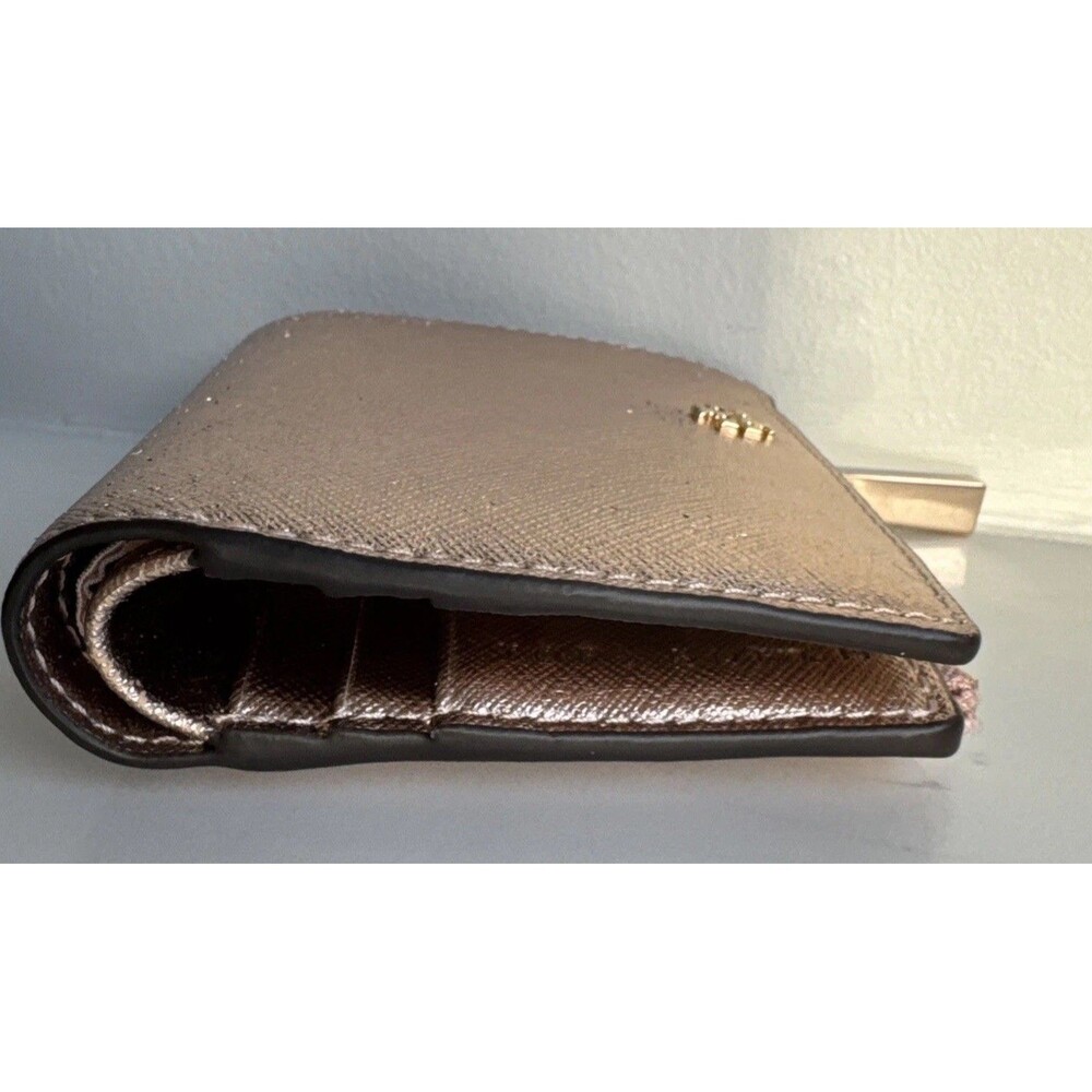 Tory Burch Emerson Mini Leather Wallet Rose Gold Retail $178 - Picture 6 of 13